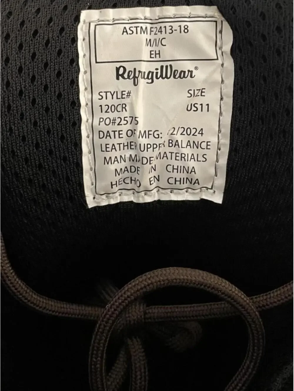 Refrigiwear Composite Boots Men’s Size 11